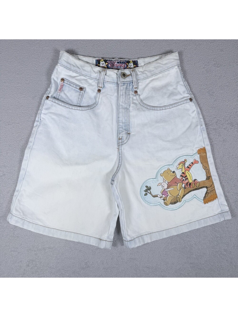 Vintage Disney Store Winnie The Pooh Tigger Piglet Denim Shorts High Rise